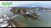 Schiersteiner Hafen Wiesbaden im Schnee